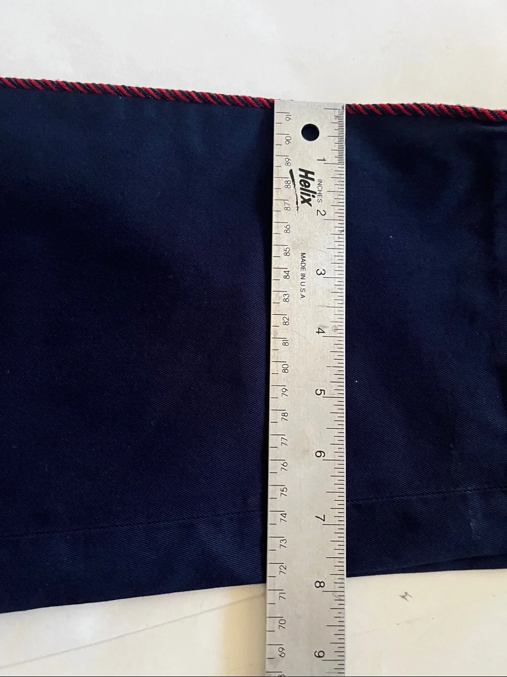 Gucci Navy Drawstring Pants red and blue pipe down side size 48